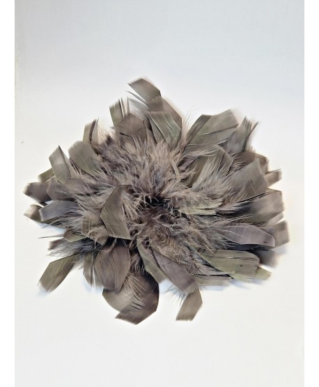 Broszka bardzo duże piórko w kolorach