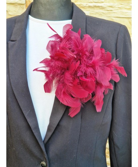 Broszka bardzo duże piórko w kolorach