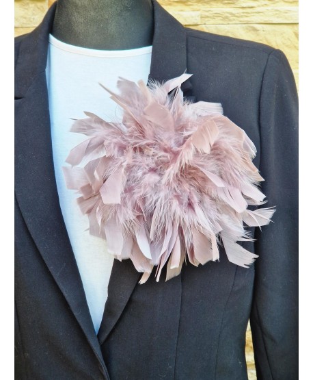 Broszka bardzo duże piórko w kolorach