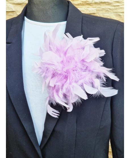 Broszka bardzo duże piórko w kolorach