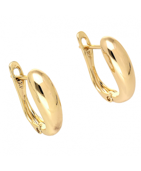 Kolczyki stal kółeczka owale 1,4 cm