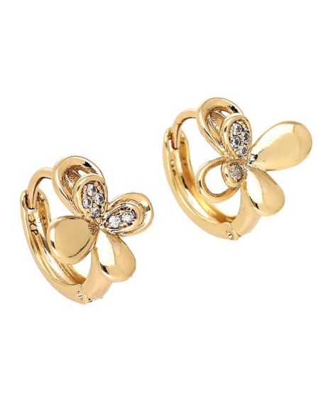 Kolczyki stal kółeczka z motylkiem 1,2 cm