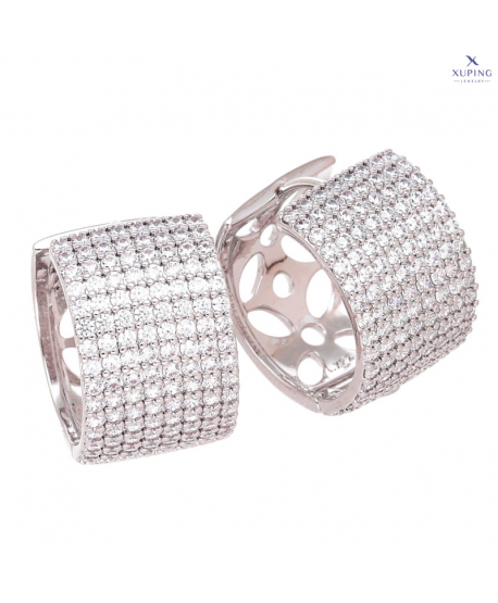 Kolczyki stal cyrkoniowe koła szerokie 2 cm