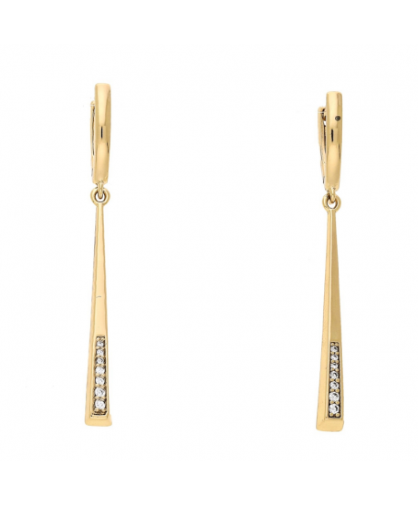 Kolczyki stal wiszące sopelki z cyrkoniami