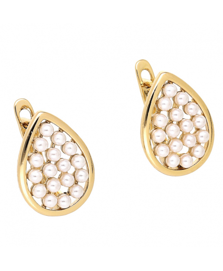 Kolczyki stal perełkowe łezki