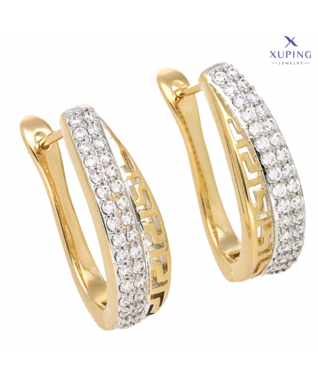 Kolczyki stal ozdobne z drogą grecką