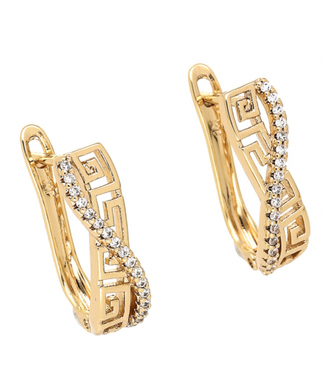 Kolczyki stal zawijasy z drogą grecką