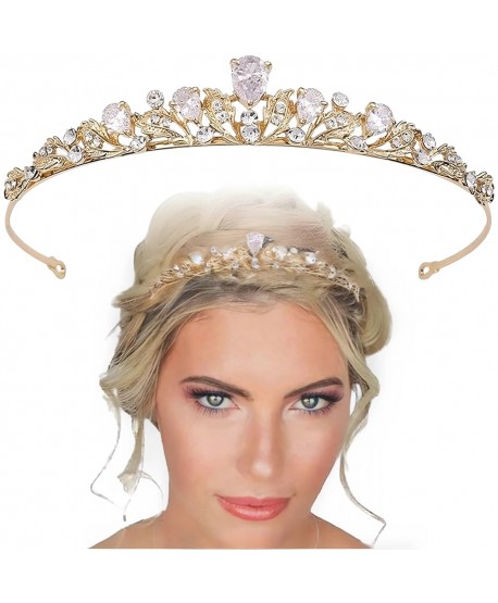 Diadem korona złota do włosów kryształowa tiara