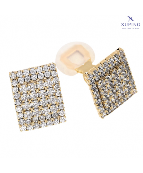 Klipsy stal błyszczące prostokąty