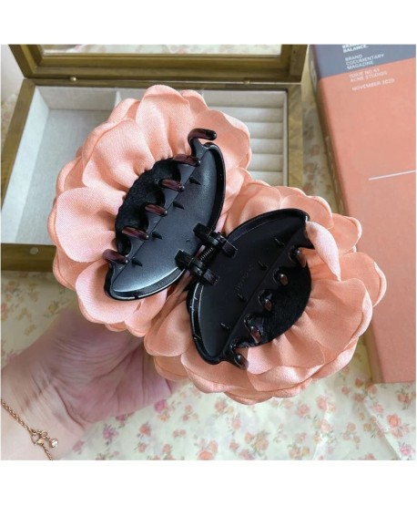 Spinka klamra z materiałowym kwiatem