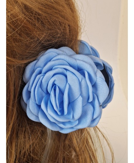 Spinka klamra z materiałowym kwiatem