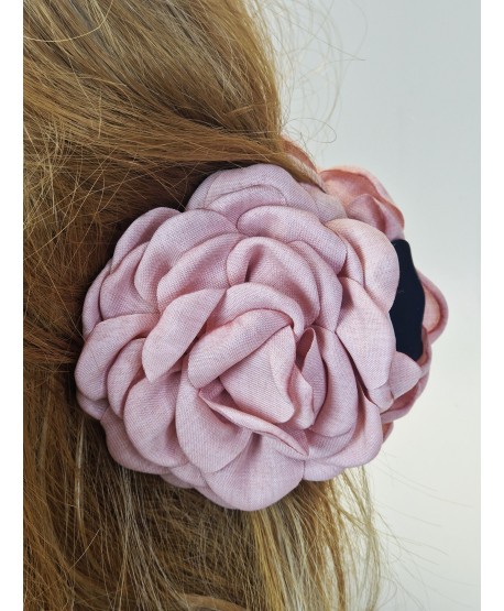 Spinka klamra z materiałowym kwiatem