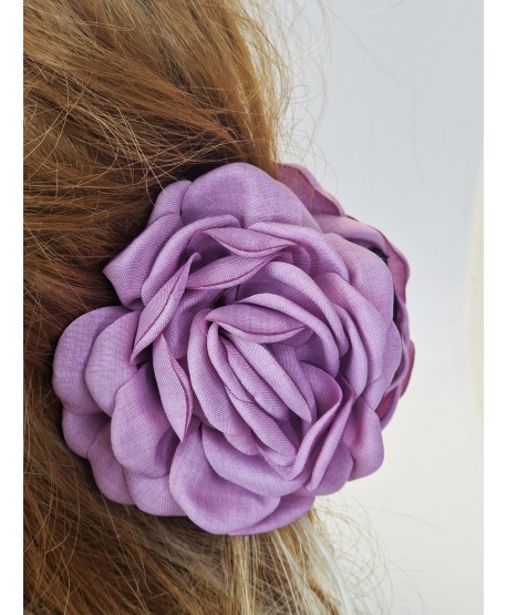 Spinka klamra z materiałowym kwiatem