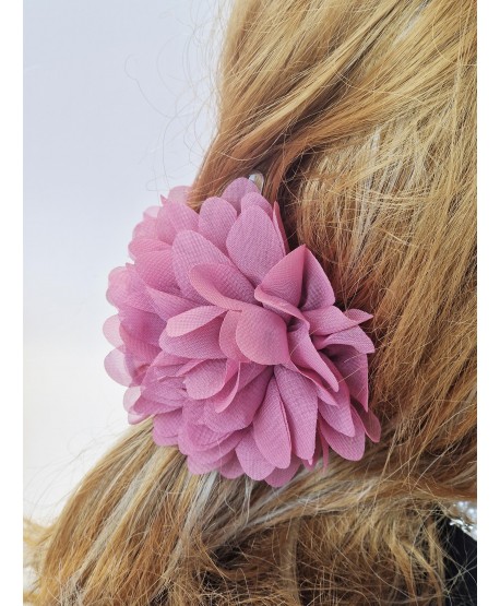 Spinka klamra z materiałowym kwiatem