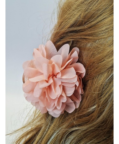 Spinka klamra z materiałowym kwiatem