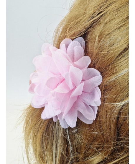 Spinka klamra z materiałowym kwiatem