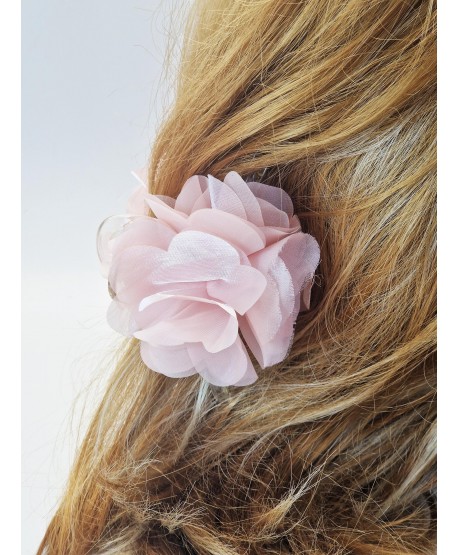 Spinka klamra z materiałowym kwiatem