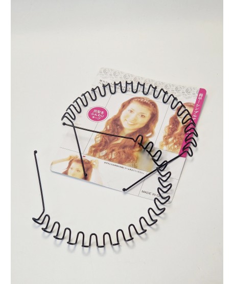 Opaska metalowa z ząbkami sprężynka unisex