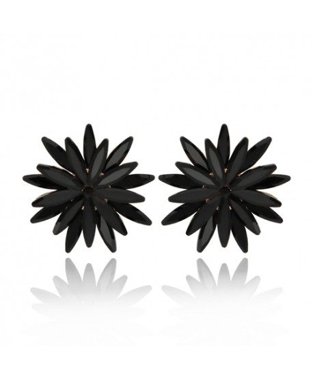 Kolczyki dymione szkło czarne