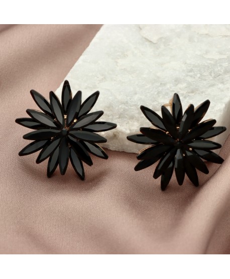 Kolczyki dymione szkło czarne