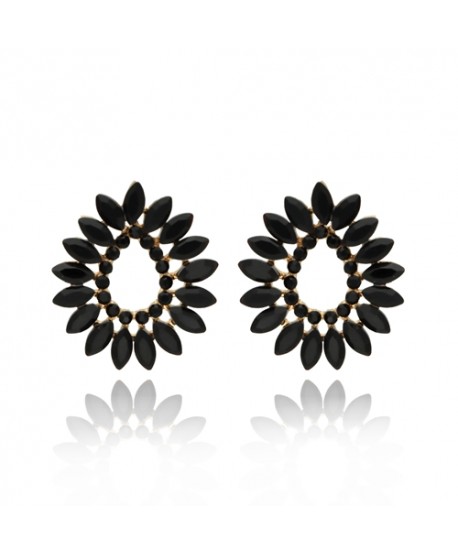 Kolczyki dymione szkło czarne