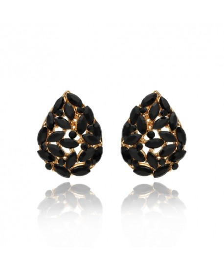 Kolczyki dymione szkło czarne