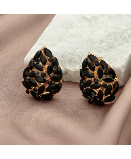 Kolczyki dymione szkło czarne