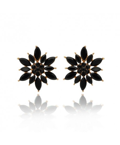 Kolczyki dymione szkło czarne