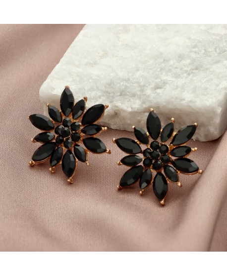 Kolczyki dymione szkło czarne