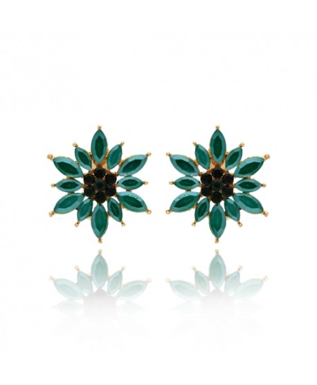 Kolczyki dymione szkło zielone