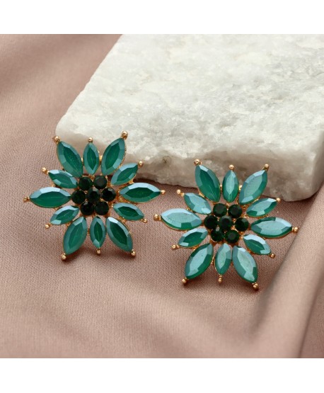 Kolczyki dymione szkło zielone