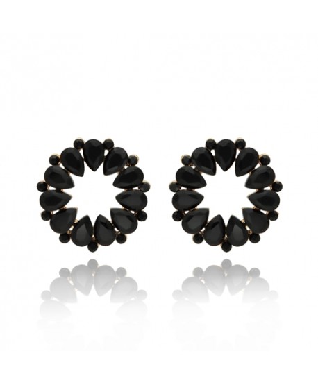Kolczyki dymione szkło czarne