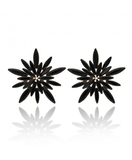 Kolczyki dymione szkło czarne