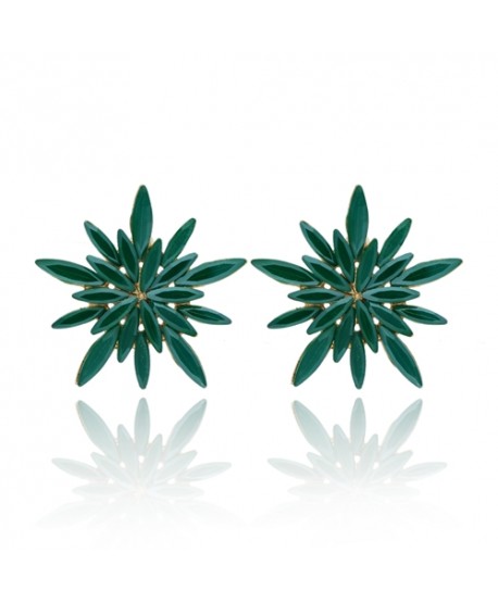 Kolczyki dymione szkło zielone