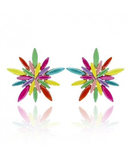 Kolczyki dymione szkło kolorowe
