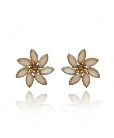 Kolczyki dymione szkło szampańskie