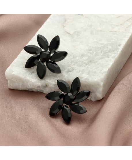 Kolczyki dymione szkło czarne