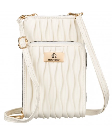 Torebka na telefon portfel crossbody ecru