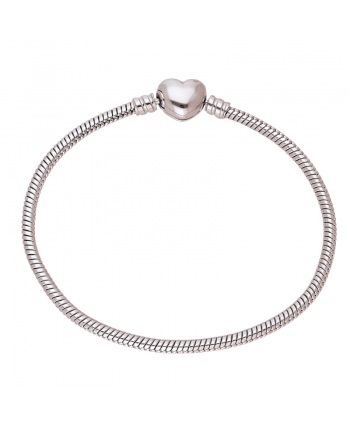 Bransoletka stal platynowana baza charms 19 cm