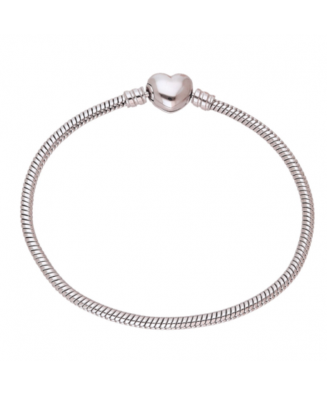 Bransoletka stal platynowana baza charms 19 cm