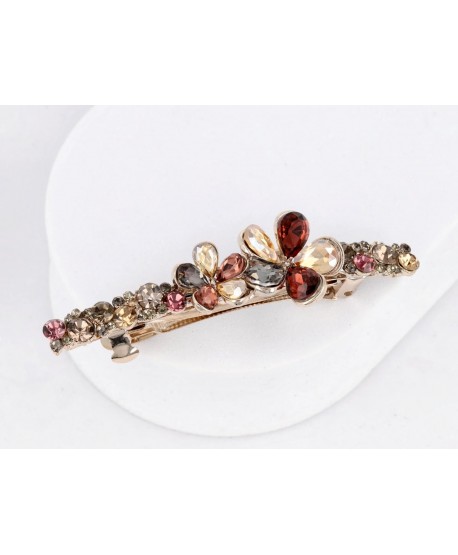 Spinka do włosów automatyczna kolorowe kwiatuszki