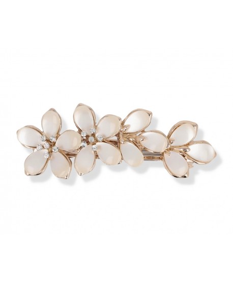 Spinka do włosów automatyczna perłowe kwiaty