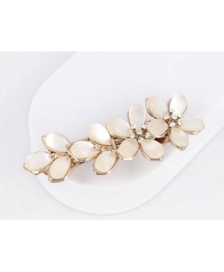 Spinka do włosów automatyczna perłowe kwiaty