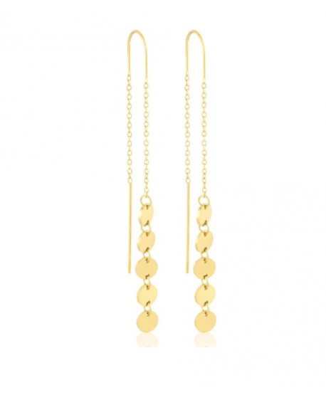 Kolczyki stal złote przeciągane pastylki