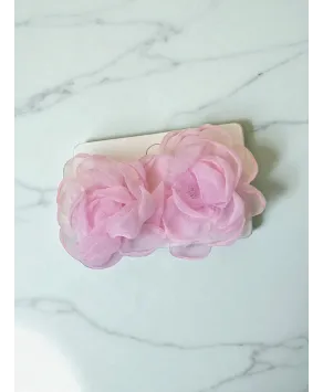 Kolczyki duże materiałowe kwiatuszki