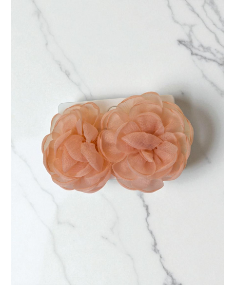 Kolczyki duże materiałowe kwiatuszki