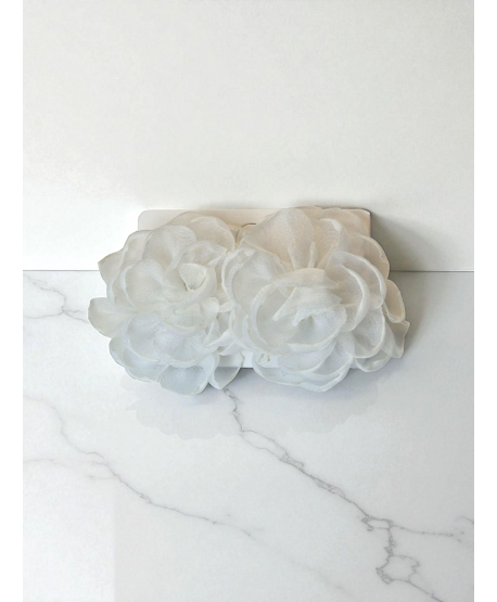 Kolczyki duże materiałowe kwiatuszki