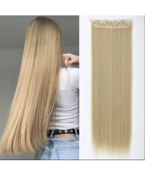 Włosy doczepiane clip in długie blond falowane