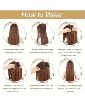 Włosy doczepiane clip in długie blond proste