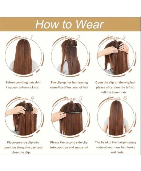 Włosy doczepiane clip in długie blond proste